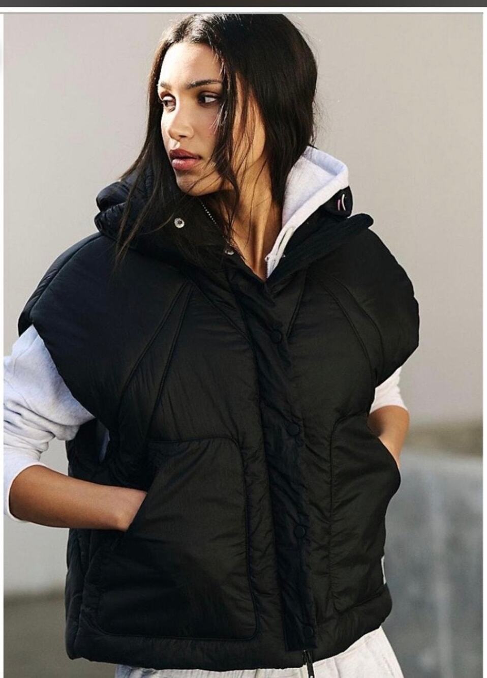 FP Movement Black Primaloft Hooded Puffer Vest Size S NWT $168
